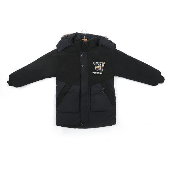 Boys Full Sleeves Jacket - Navy Blue