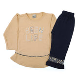 Girl Full Sleeves Tight Suit - Beige, Girls Suits, Chase Value, Chase Value