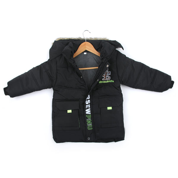 Boys Full Sleeves Jacket - Black