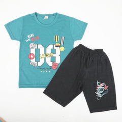 Boys Half Sleeves Suit - Sea Green, Boys Sets & Suits, Chase Value, Chase Value