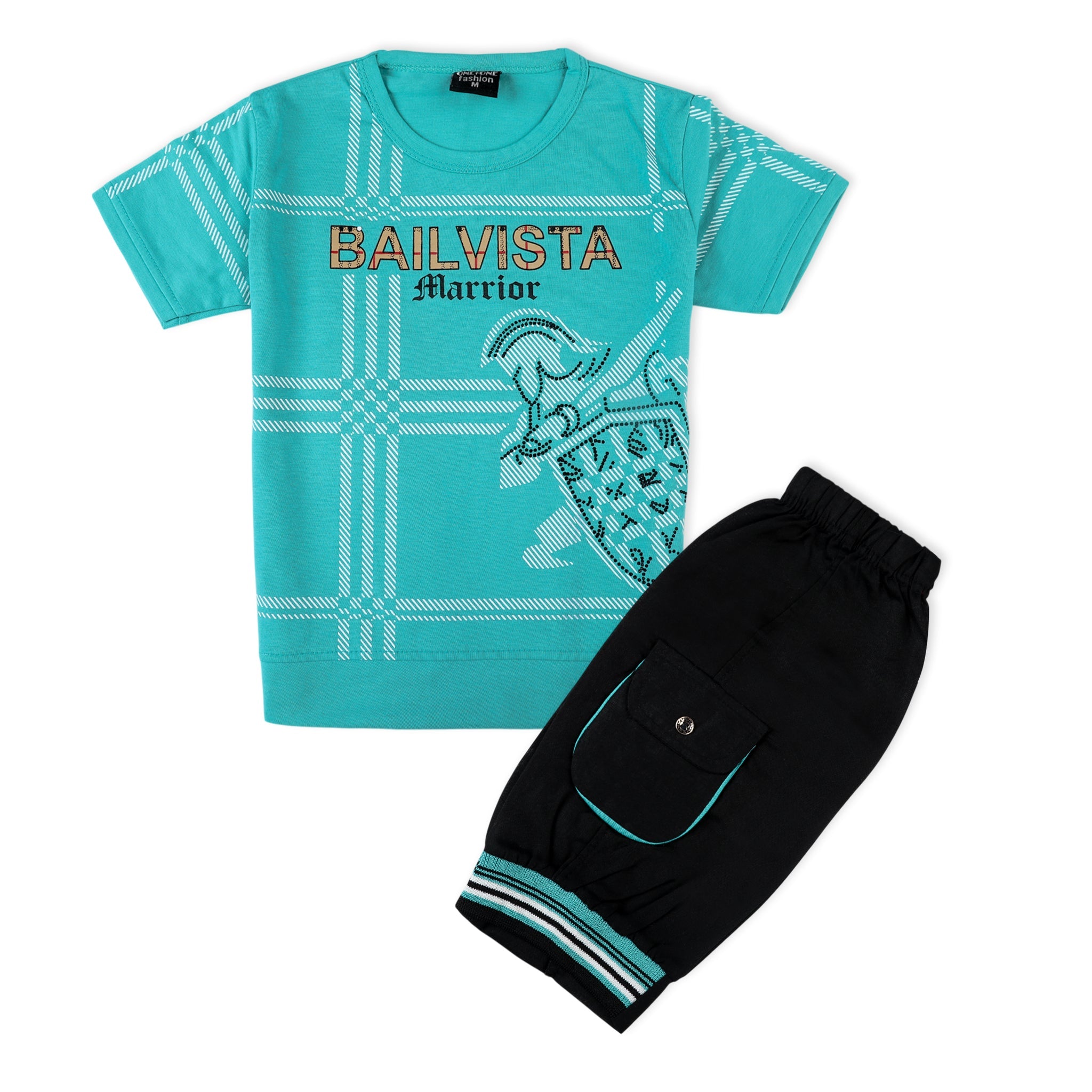 Boys Half Sleeves Suit - Sea Green, Boys Sets & Suits, Chase Value, Chase Value