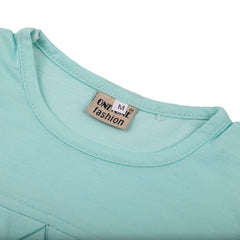 Girl Full Sleeves Tight Suit - Cyan