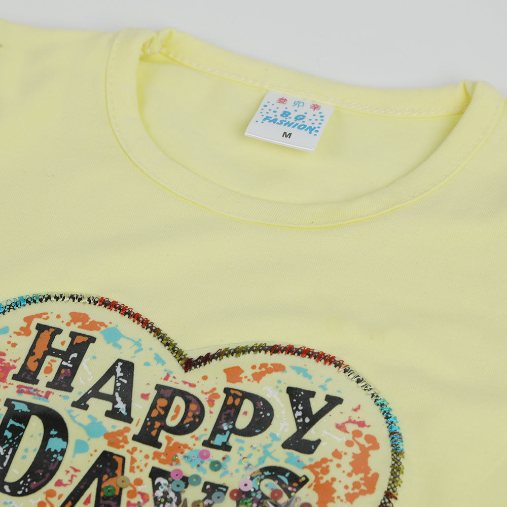 Girls Half Sleeves Suit - Yellow, Girls Suits, Chase Value, Chase Value