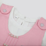 Girls Full Sleeves 3pcs Suit - Pink, Girls Suits, Chase Value, Chase Value