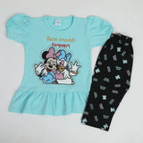 Girls Half Sleeves Suit - Cyan, Girls Suits, Chase Value, Chase Value