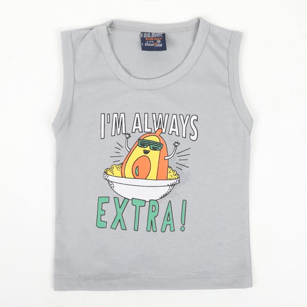 Boys Sando T-Shirt - Grey, Boys Sando, Chase Value, Chase Value