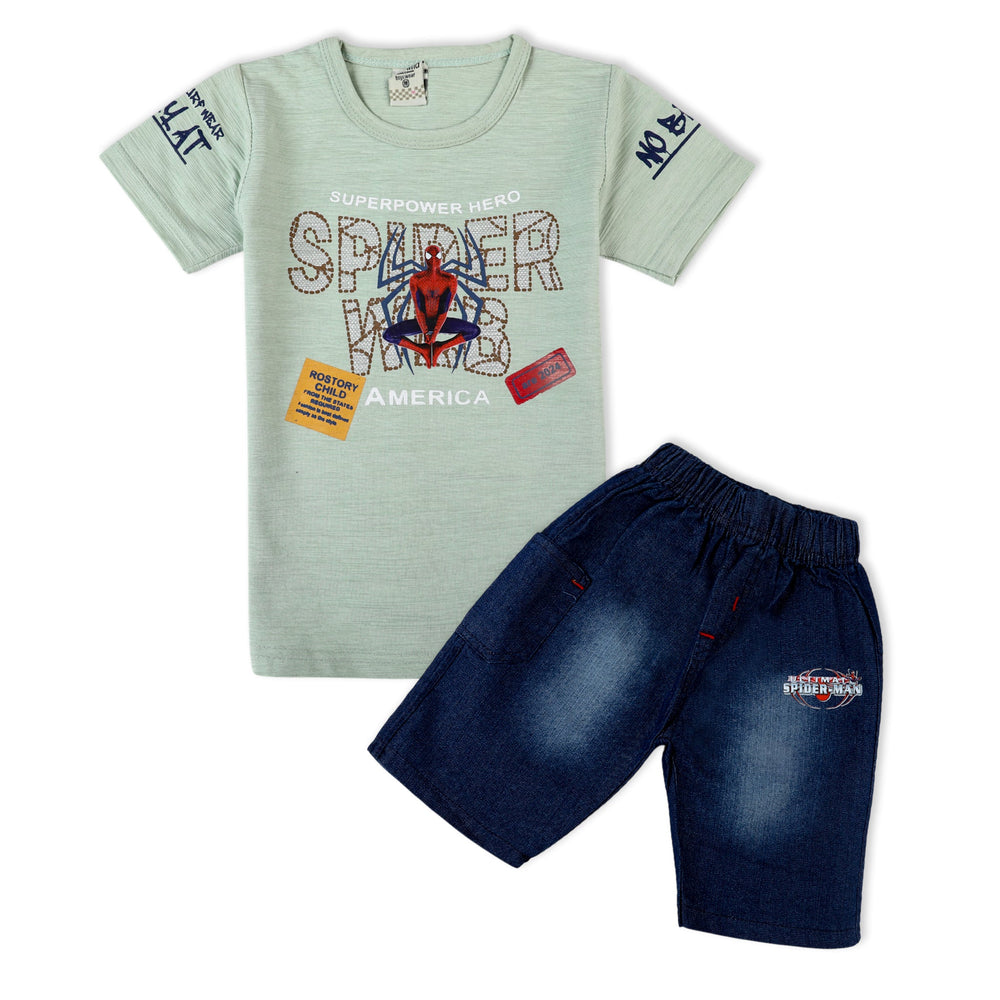 Valuable Boys Half Sleeves Suit - Sea Green, Boys Sets & Suits, Chase Value, Chase Value