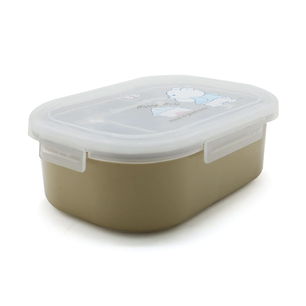 Lunch Box With Spoon- Beige, Tiffin Boxes & Bottles, Chase Value, Chase Value