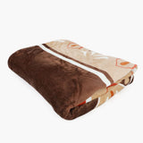 Supremo Embossed Flannel Blanket Double Bed - Brown, Blanket, Chase Value, Chase Value
