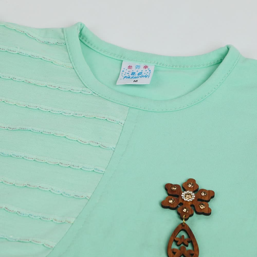 Girls Half Sleeves Suit - Green, Girls Suits, Chase Value, Chase Value