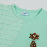 Girls Half Sleeves Suit - Green, Girls Suits, Chase Value, Chase Value