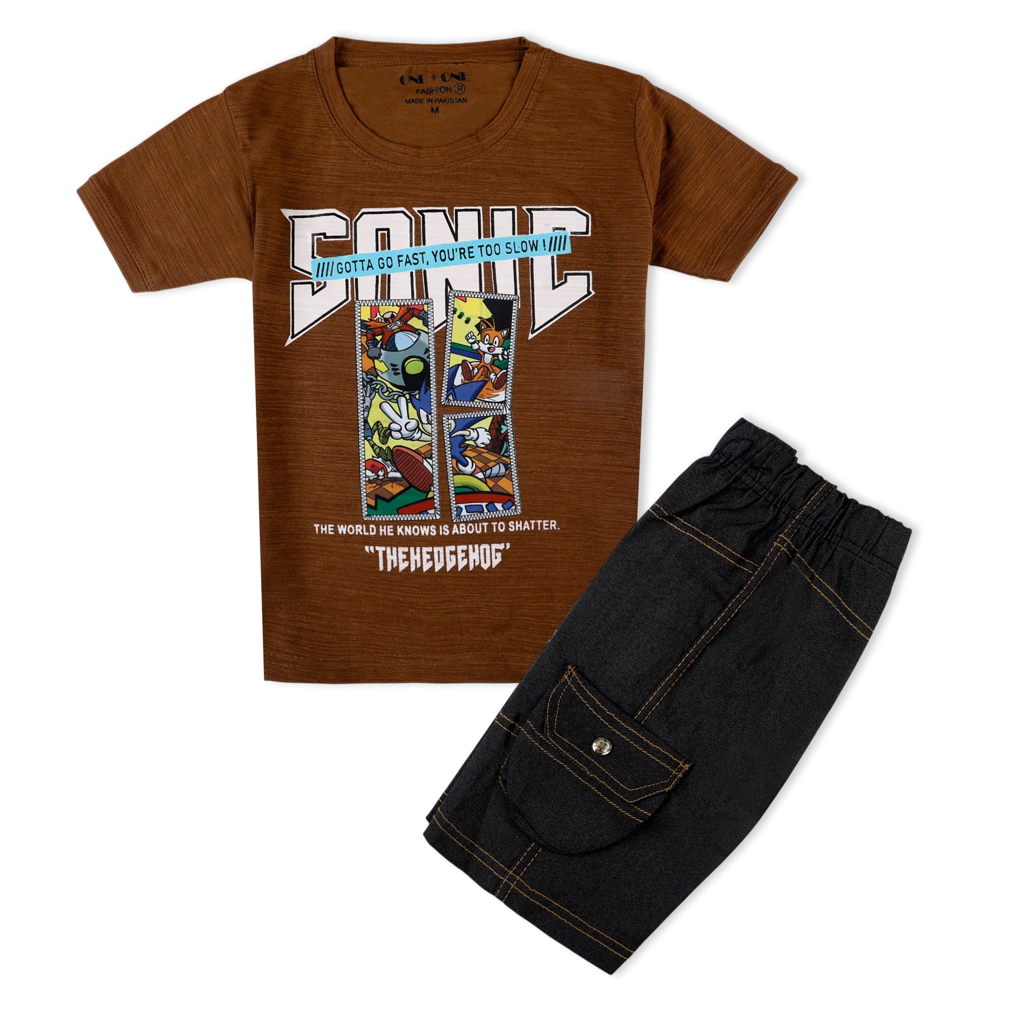 Boys Half Sleeves Suit - Brown, Boys Sets & Suits, Chase Value, Chase Value