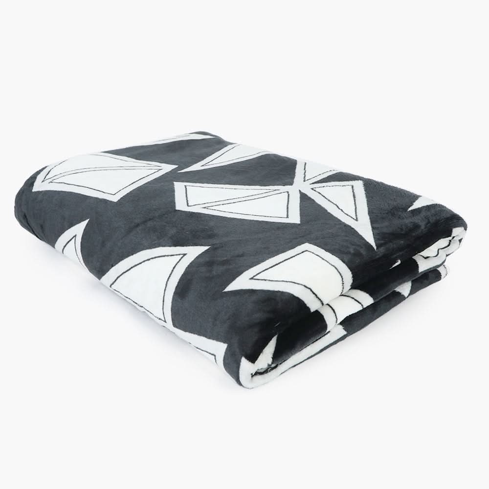Supremo Embossed Flannel Blanket Double Bed - Black, Blanket, Chase Value, Chase Value