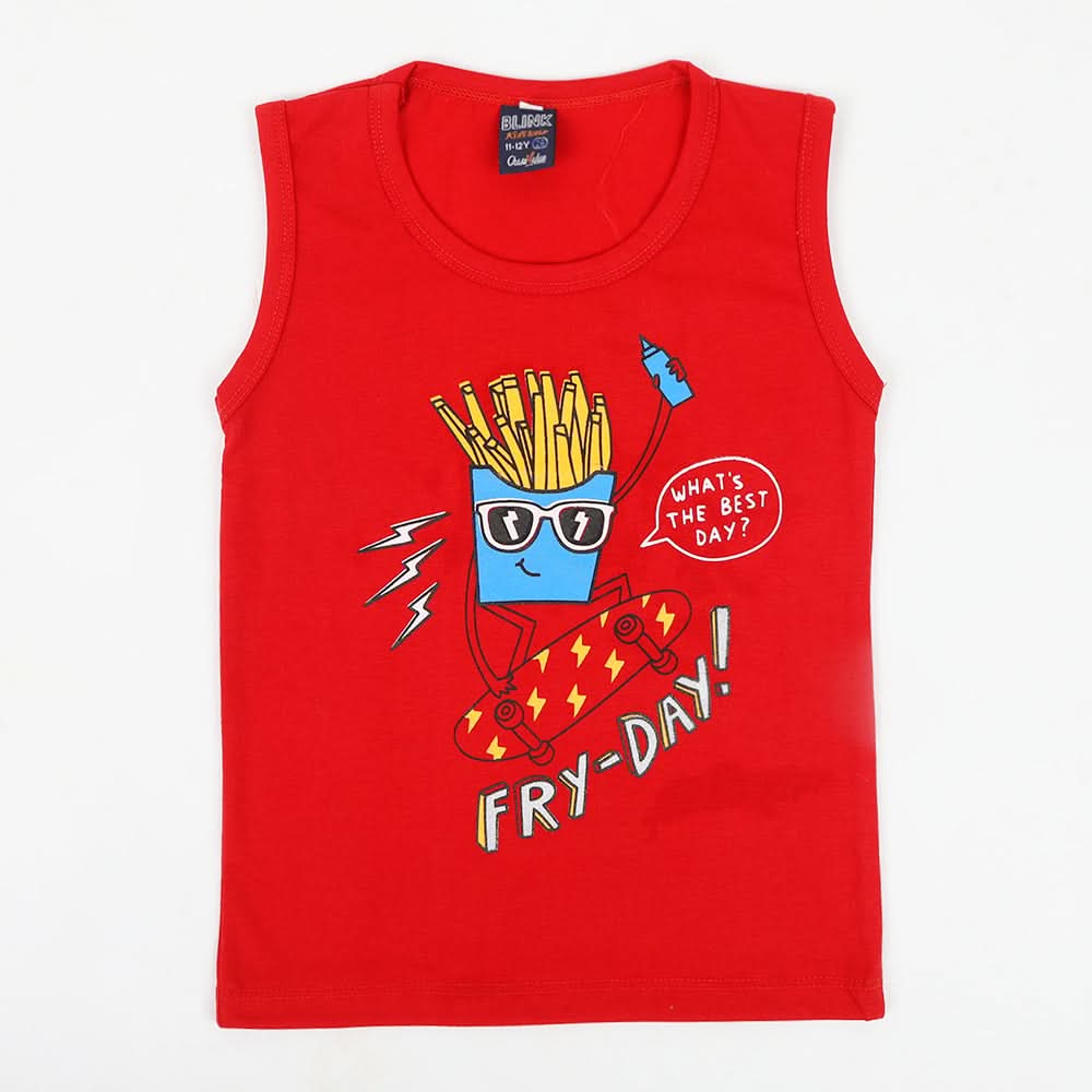 Boys Sando T-Shirt - Red, Boys Sando, Chase Value, Chase Value