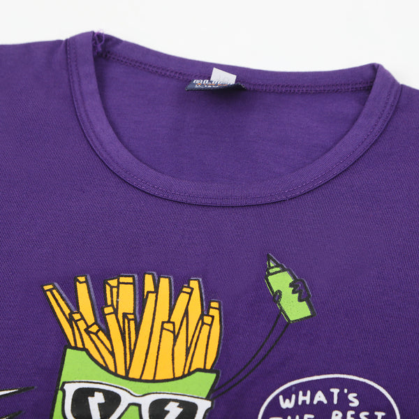 Boys Sando T-Shirt - Purple