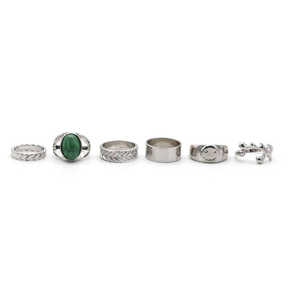 Women's 6Pcs Rings Card, Women Finger Rings, Chase Value, Chase Value