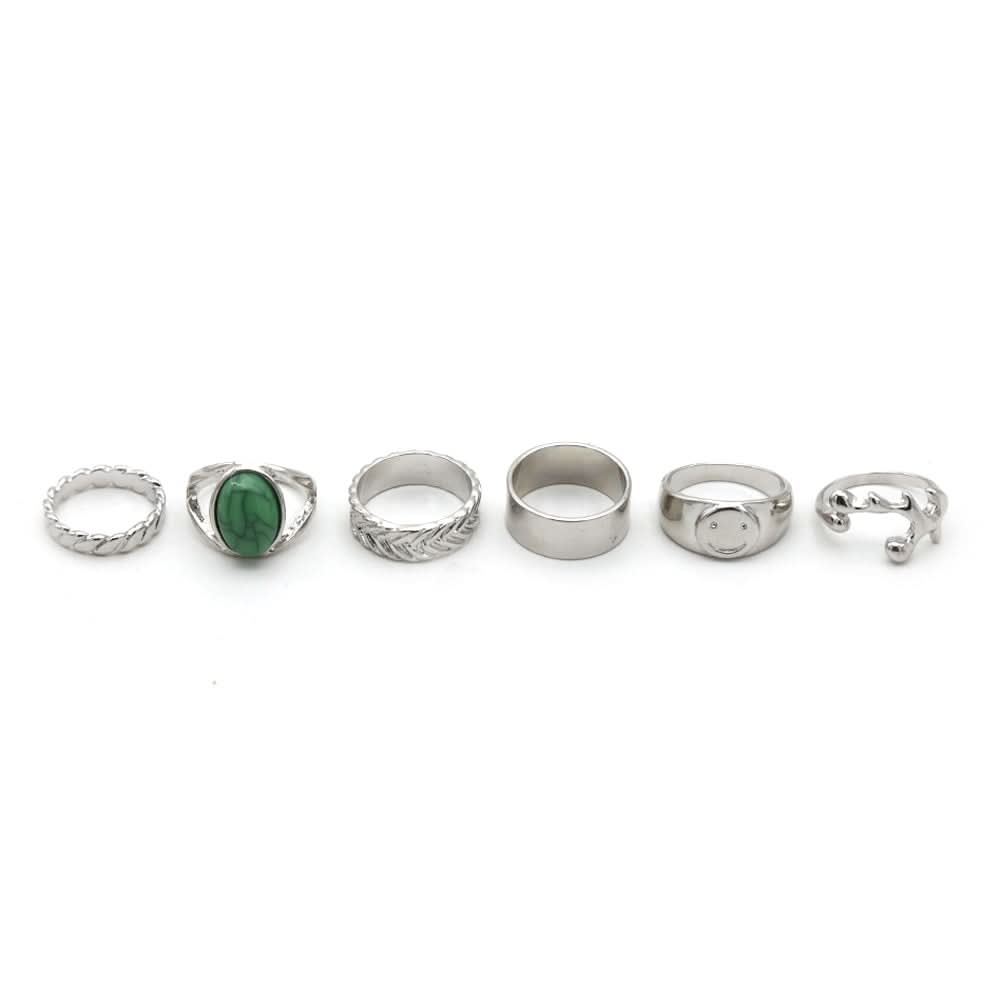 Women's 6Pcs Rings Card, Women Finger Rings, Chase Value, Chase Value