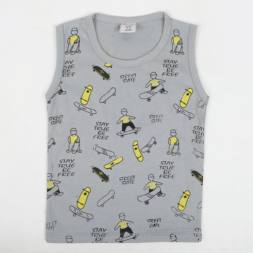 Boys Sando T-Shirt - Grey, Boys Sando, Chase Value, Chase Value