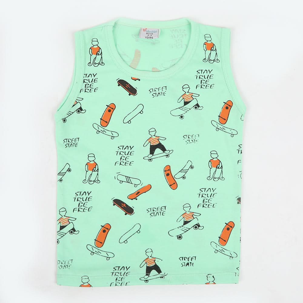 Boys Sando T-Shirt - Light Green, Boys Sando, Chase Value, Chase Value