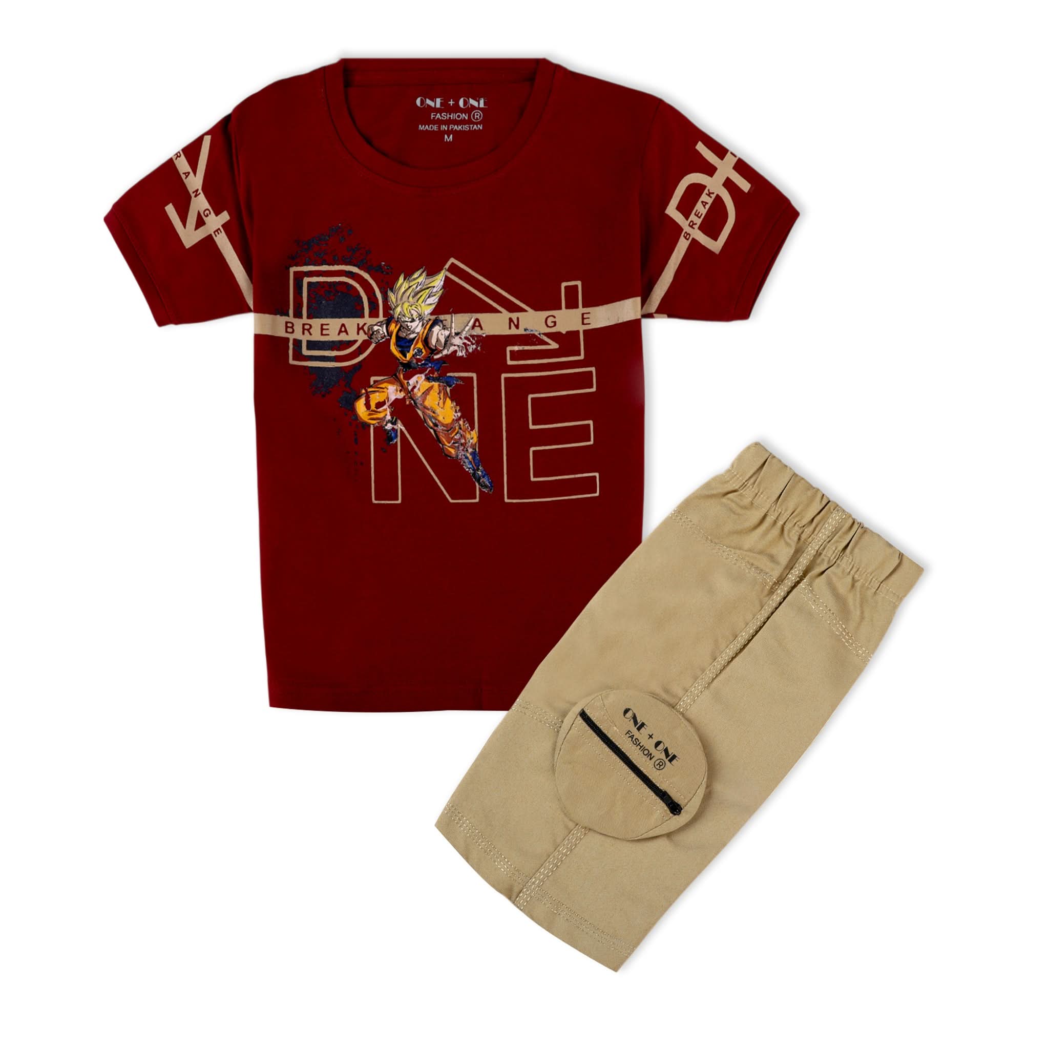 Boys Half Sleeves Suit - Maroon, Boys Sets & Suits, Chase Value, Chase Value