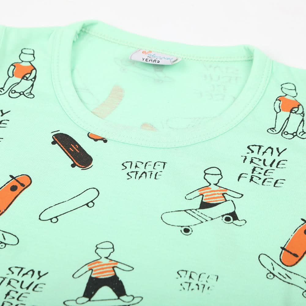 Boys Sando T-Shirt - Light Green, Boys Sando, Chase Value, Chase Value