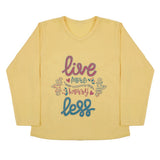 Girls Full Sleeves T-Shirt - Yellow, Girls T-Shirts, Chase Value, Chase Value