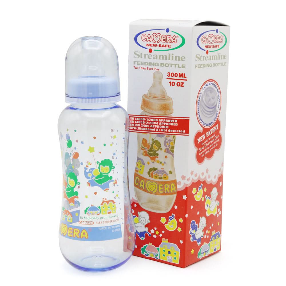 Camera Bottle Stream Line 300ml/10oz - Blue, Feeding Supplies, Chase Value, Chase Value