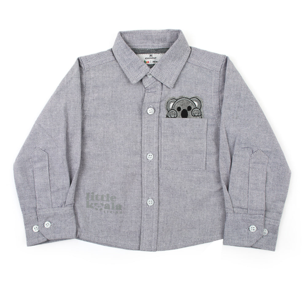 Eminent Newborn Boys Casual Shirt - Grey, Newborn Boys Shirts & T-Shirts, Eminent, Chase Value
