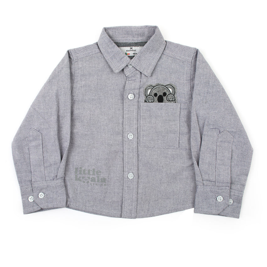 Eminent Newborn Boys Casual Shirt - Grey