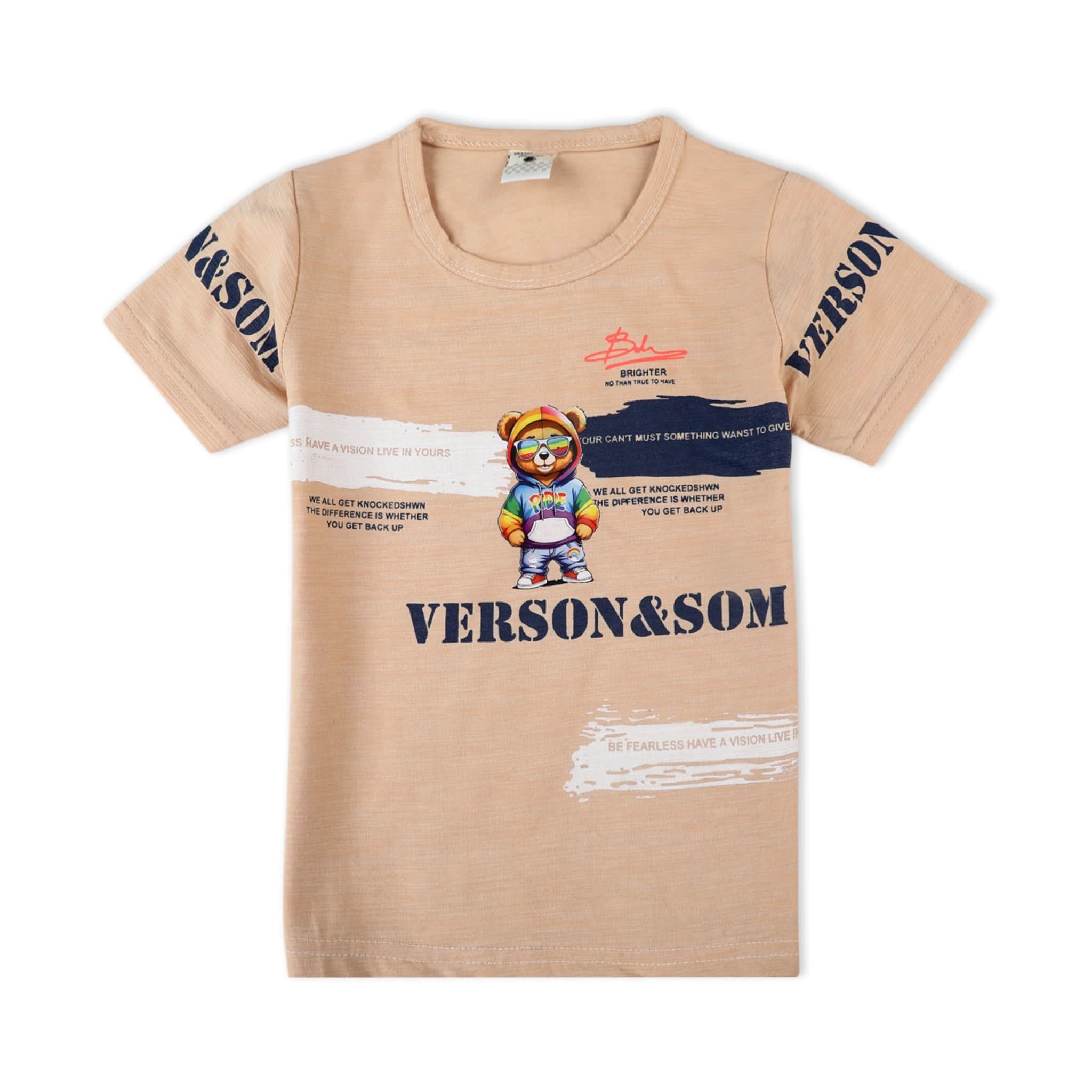 Valuable Boys Half Sleeves Suit - Light Brown, Boys Sets & Suits, Chase Value, Chase Value