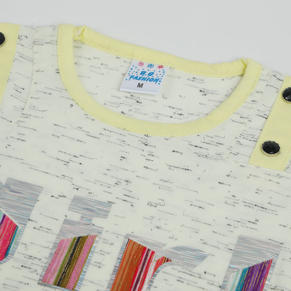 Girls Half Sleeves Suit - Yellow, Girls Suits, Chase Value, Chase Value