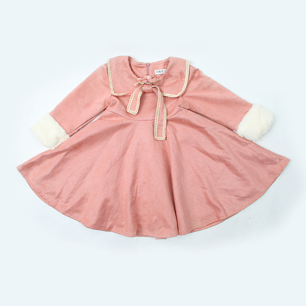 Girls Frock - Tea Pink