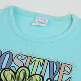 Girls Half Sleeves Suit - Cyan, Girls Suits, Chase Value, Chase Value