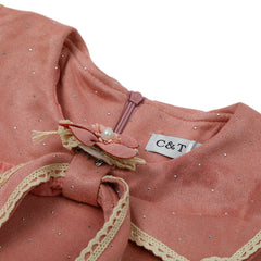 Girls Frock - Tea Pink