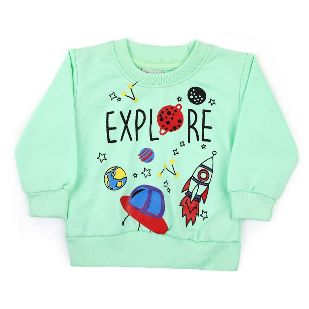 Newborn Boys Full Sleeves T-shirt - Cyan, Newborn Boys Shirts & T-Shirts, Chase Value, Chase Value
