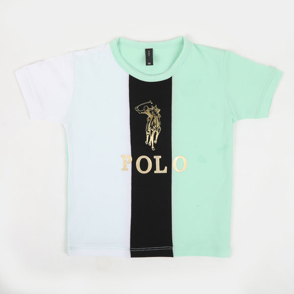 Boys Half Sleeves T-Shirt - Cyan, Boys T-Shirts, Chase Value, Chase Value