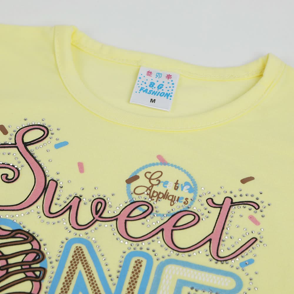 Girls Half Sleeves Suit - Yellow, Girls Suits, Chase Value, Chase Value