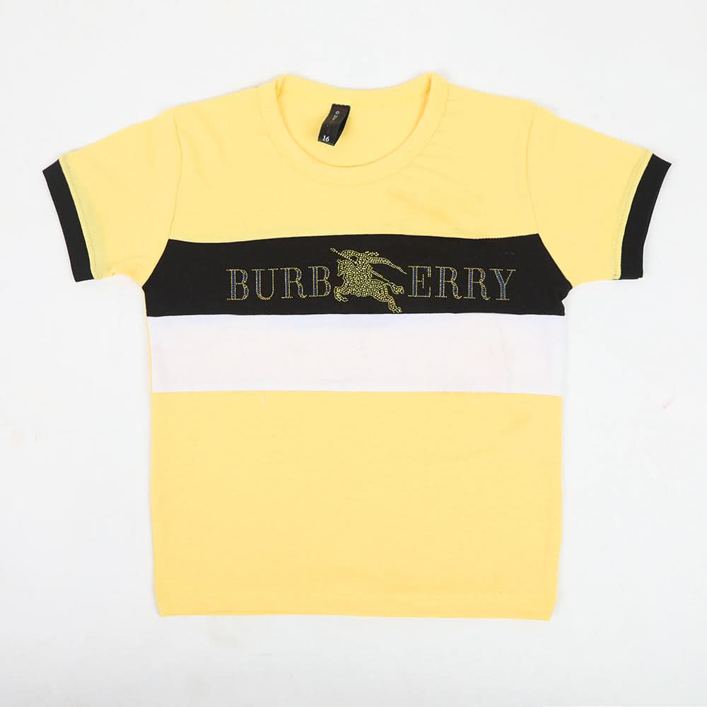 Boys Half Sleeves T-Shirt - Yellow, Boys T-Shirts, Chase Value, Chase Value