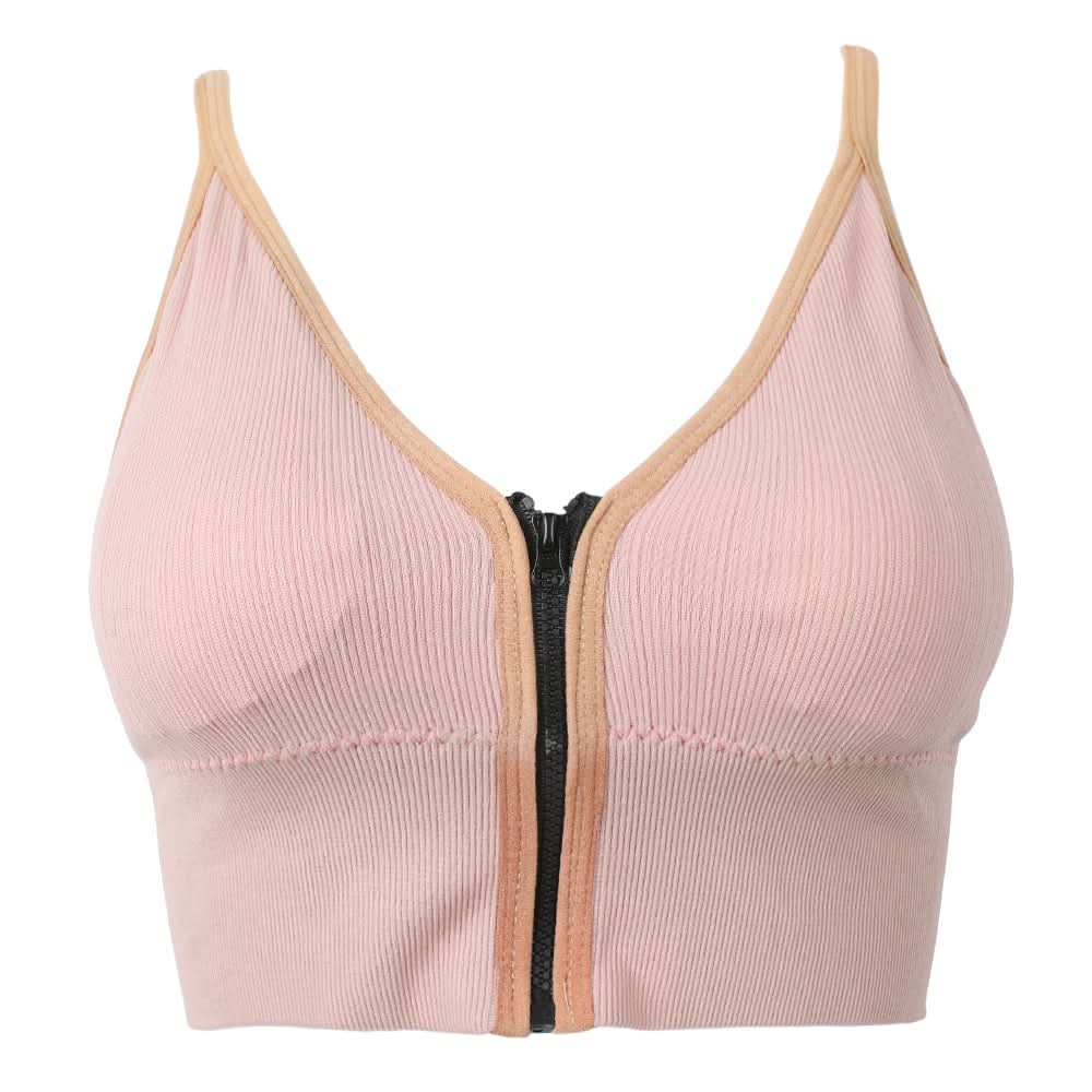 Women's Sport Zip Bra - Peach, Women Bras, Chase Value, Chase Value