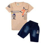 Valuable Boys Half Sleeves Suit - Light Brown, Boys Sets & Suits, Chase Value, Chase Value