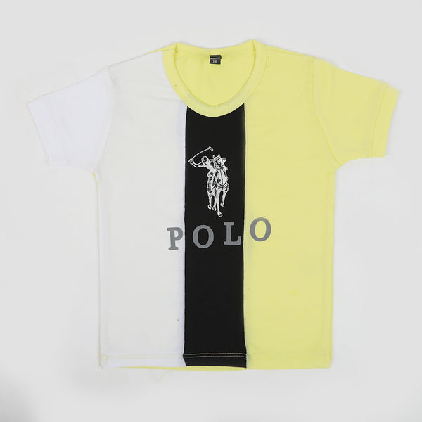 Boy Half Sleeves T-Shirt - Yellow, Boys T-Shirts, Chase Value, Chase Value