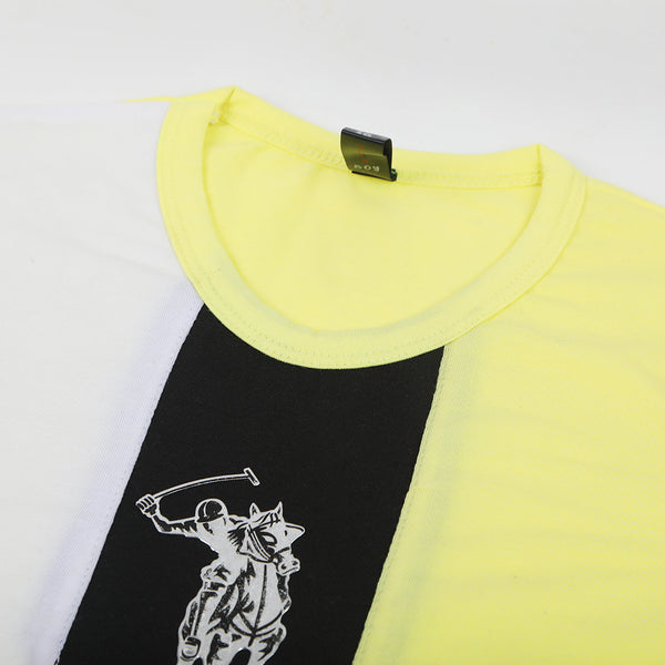 Boy Half Sleeves T-Shirt - Yellow, Boys T-Shirts, Chase Value, Chase Value