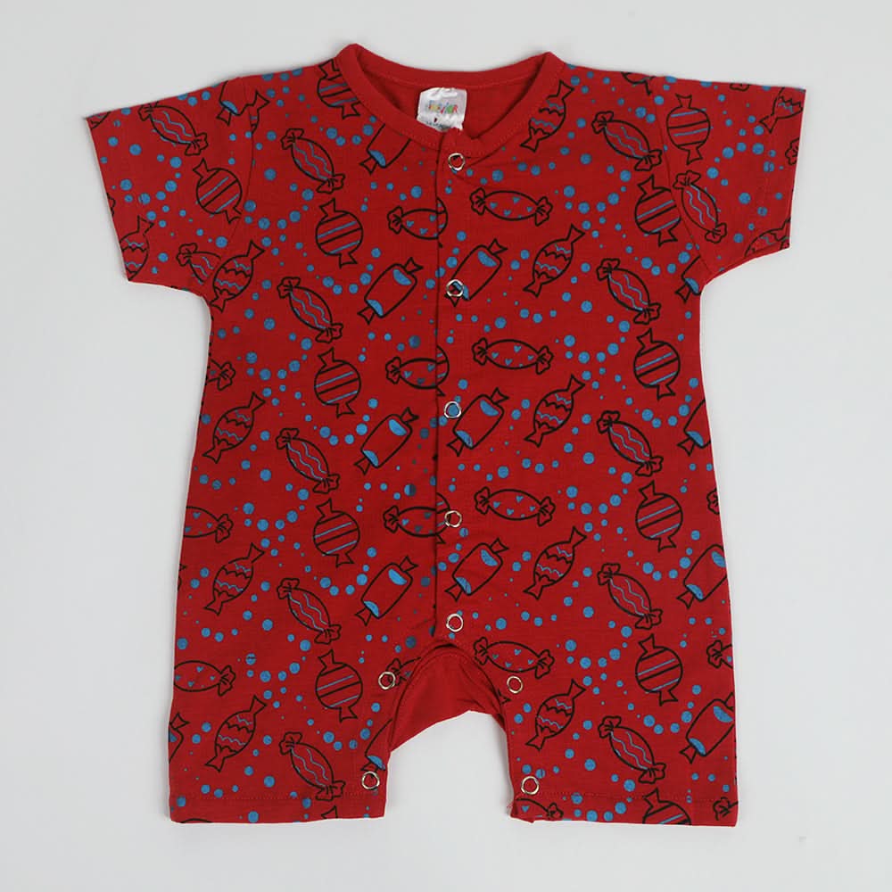 Newborn Girls Romper 1Pcs - Red, Newborn Girls Rompers, Chase Value, Chase Value