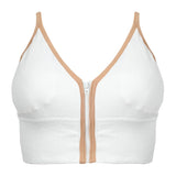 Women's Sport Zip Bra - White, Women Sports Bra, Chase Value, Chase Value