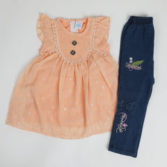 Girls Pant Suit - Peach