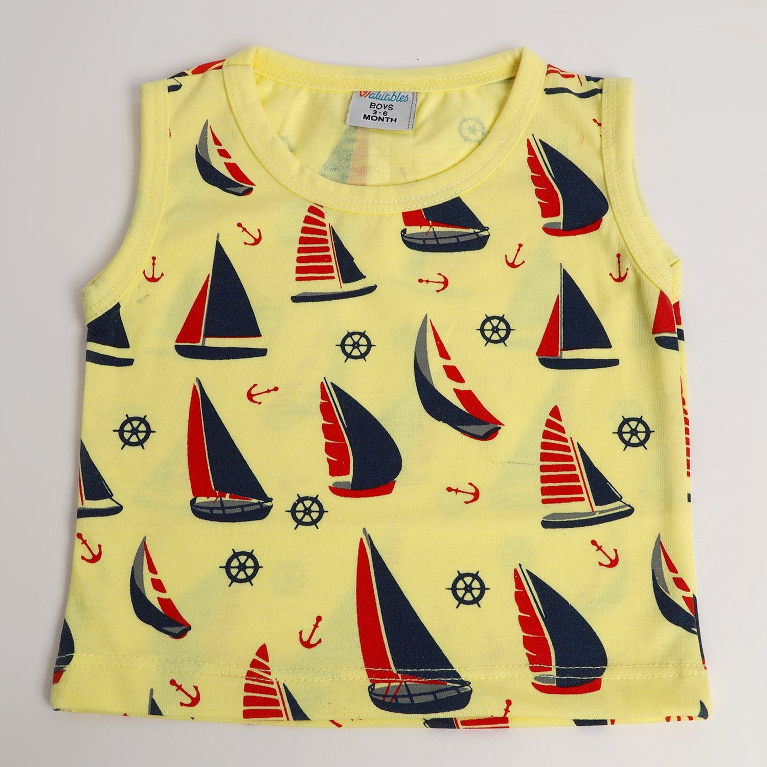 Newborn Boys Sando - Yellow, Newborn Boys Shirts & T-Shirts, Chase Value, Chase Value