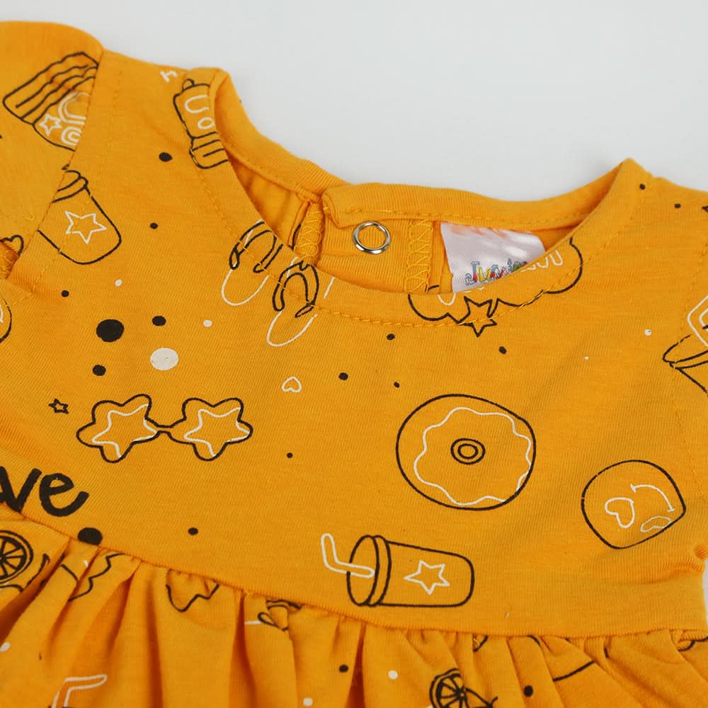 Newborn Girls Frock - Mustard, Newborn Girls Frocks, Chase Value, Chase Value