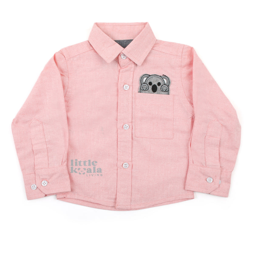 Eminent Newborn Boys Casual Shirt - Peach