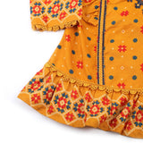 Girl Embroidered Shalwar Suit - Mustard, Girls Shalwar Kameez, Chase Value, Chase Value