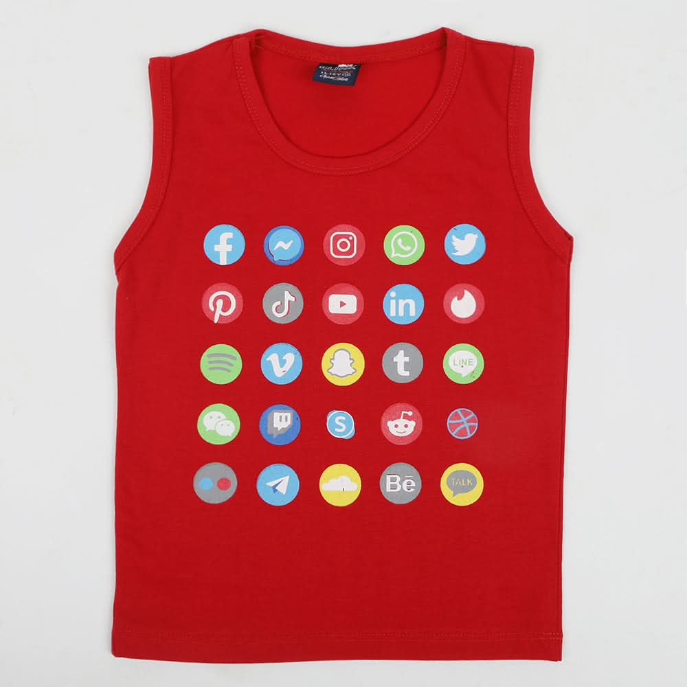Boys Sando T-Shirt - Red, Boys Sando, Chase Value, Chase Value